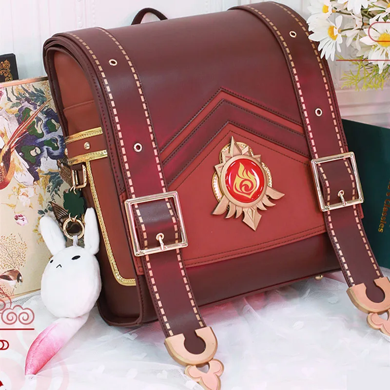 

Anime Game Genshin Impact Klee Cosplay Lolita Backpack Spark Knight Shoulder Bag Dodoco Pendant Halloween Party Vintage Backpack