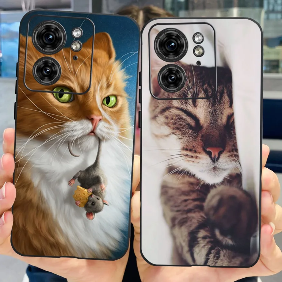 Cute Cat Painting Per Motorola Edge 40 5G Cover Posteriore Del Telefono Per Moto Edge 40 Edge40 Soft Silicone Mate Slim Coque Fundas