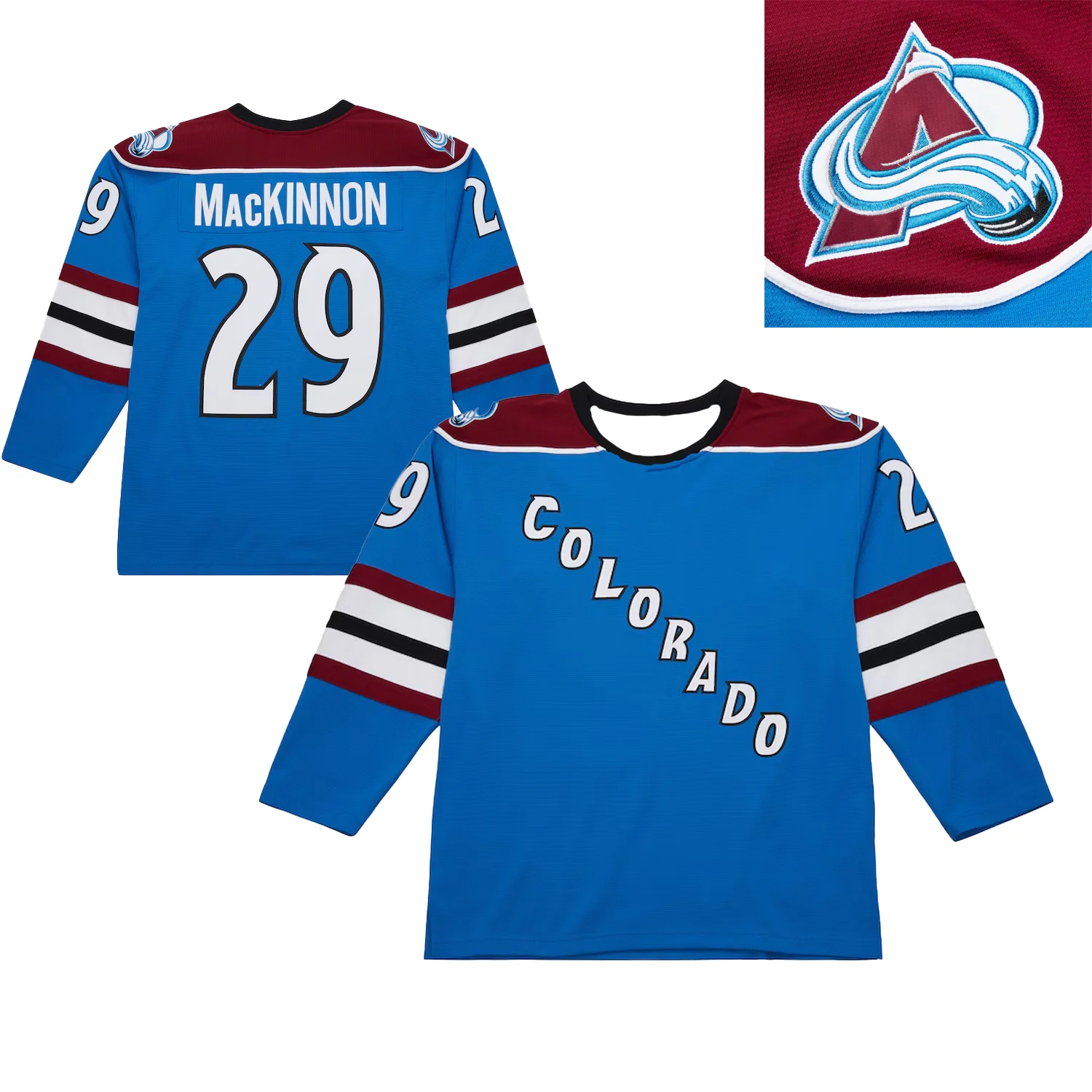 Men's Nathan MacKinnon Blue Avalanche 2013/14 Power Play Player Jersey Size 29 NHL Long Sleeve 3d Printed Quick-drying Tops nhl player jersey