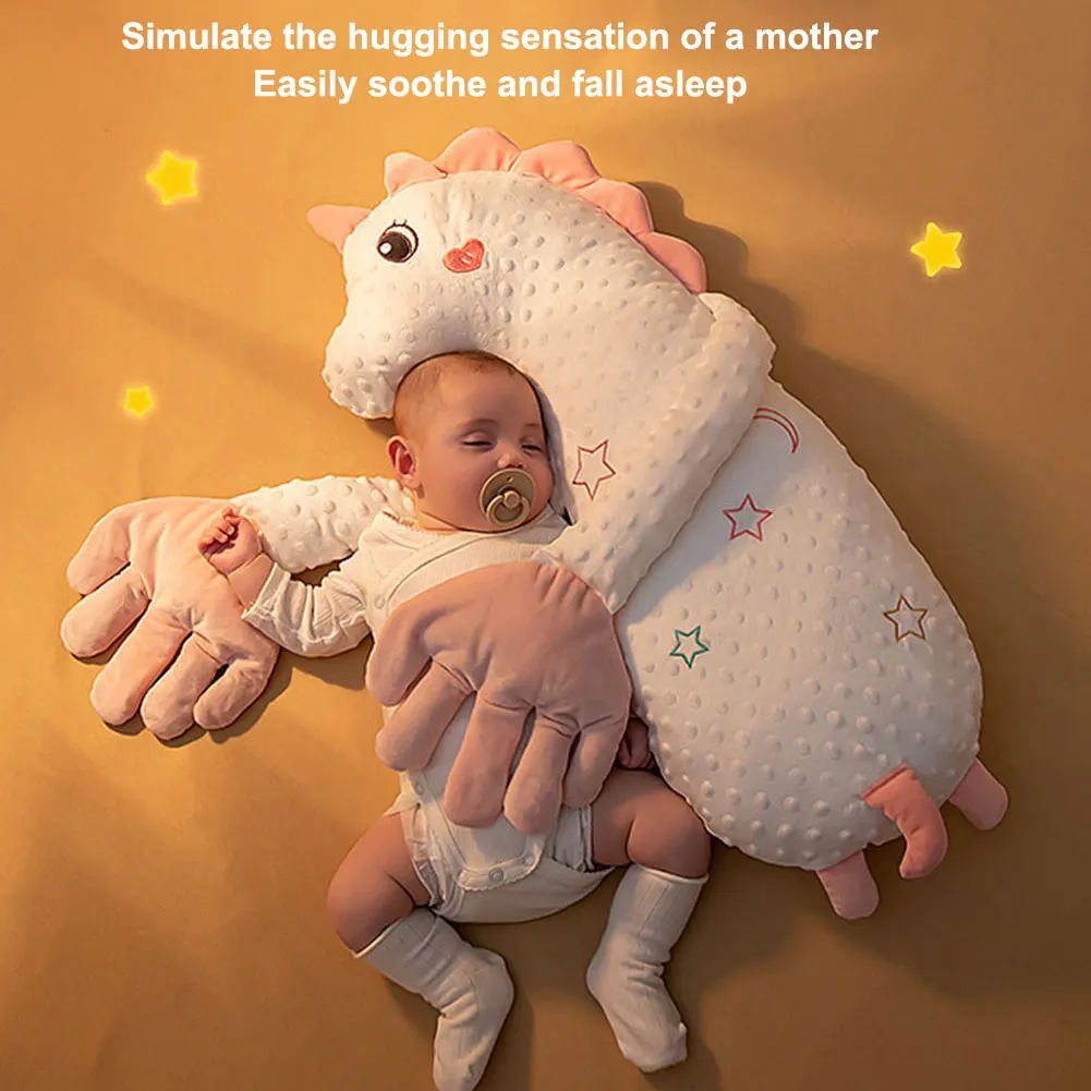 Baby Sleeping Patting Doll Pillow Soothing Electric Palm Baby Pillows Newborn Protector Sleep Nursing Pillow Animals Calming Toy 4
