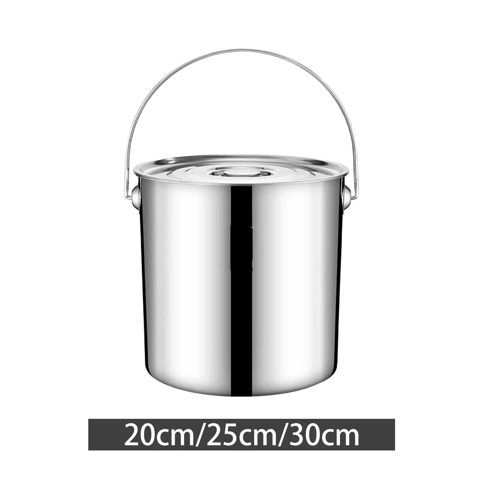 Stainless Steel Stockpot Water Bucket Canning Pasta Pot Large Soup Pot Tall