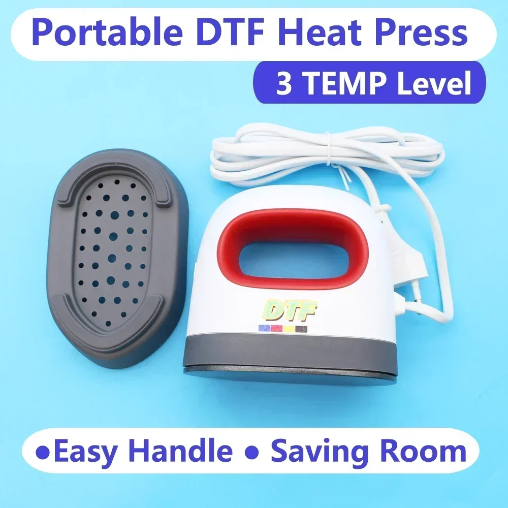 Mini Dtf Heat Thermal Press Iron Machine TShirt Printing Heating for Direct To Film Print Mini Heater Heating Plates for Dtf Kit