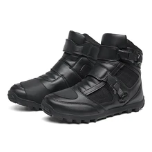  Motorcycle Boots Man Wear-Resistant Breathable Motorcycle Shoes Motocross Boot Motorcycle Supplies Anti-Slip Anti-Fall 