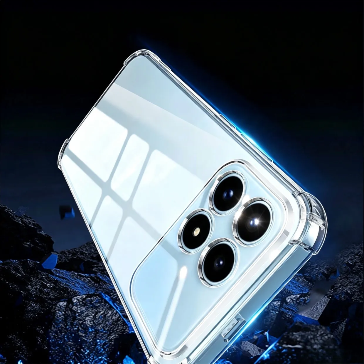 Thick Shockproof Clear Transparent TPU Phone Case with Soft Cover