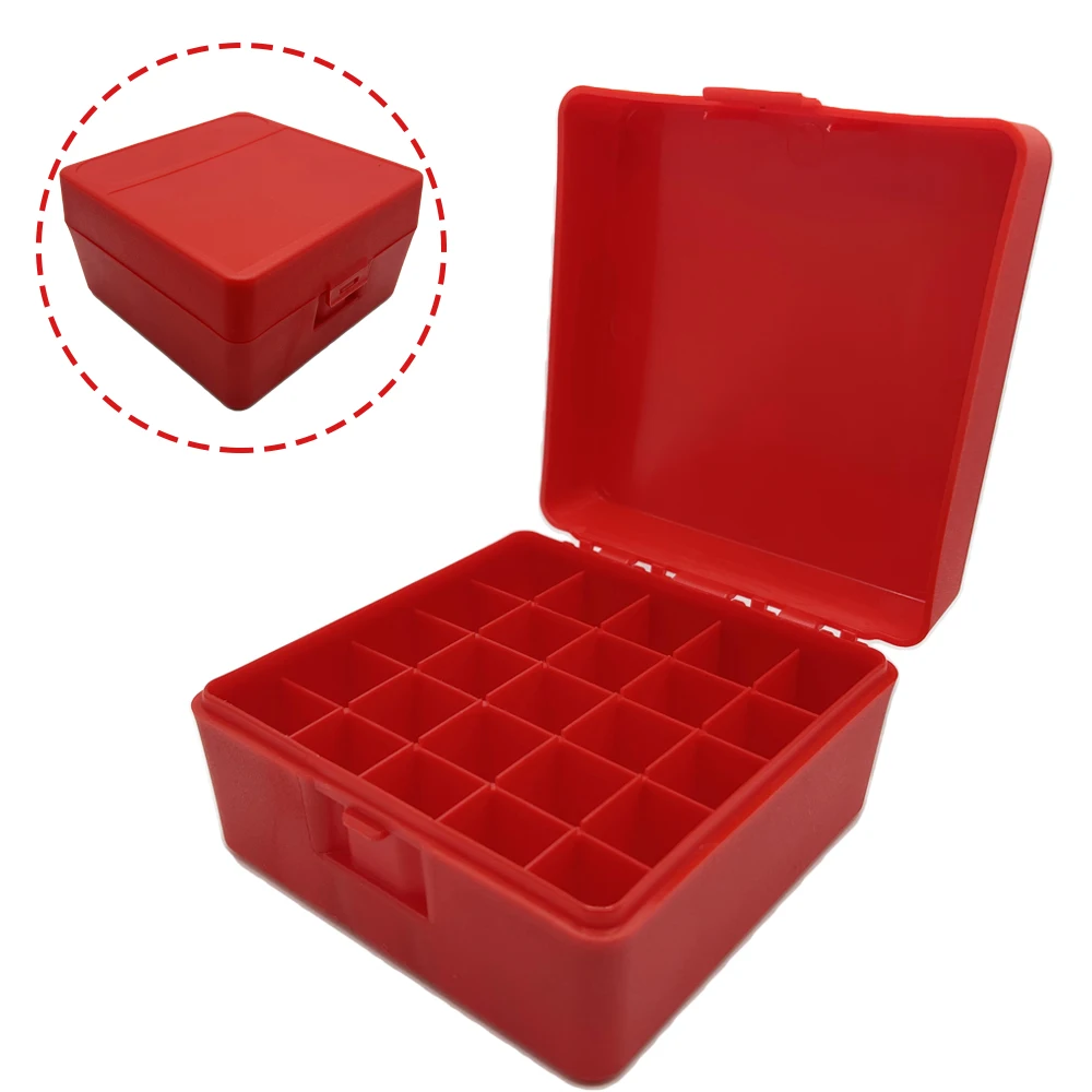 25-Round Shotgun Shell Holder - Flip-Top Ammo Box for 12-Gauge Hunting Accessories