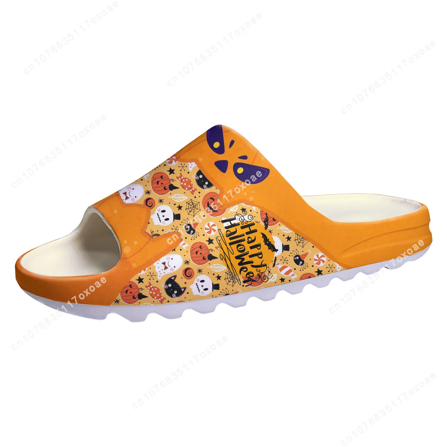 

Halloween Gift Soft Sole Sllipers Home Clogs Spooky Lantern Pumpkin Step On Water Shoes Mens Womens Teenager Customized Sandals