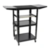 3 Tiers Computerized Mobile Cart Rolling Cart, Cart with Wheels, Heavy Duty Rolling Work Station 6