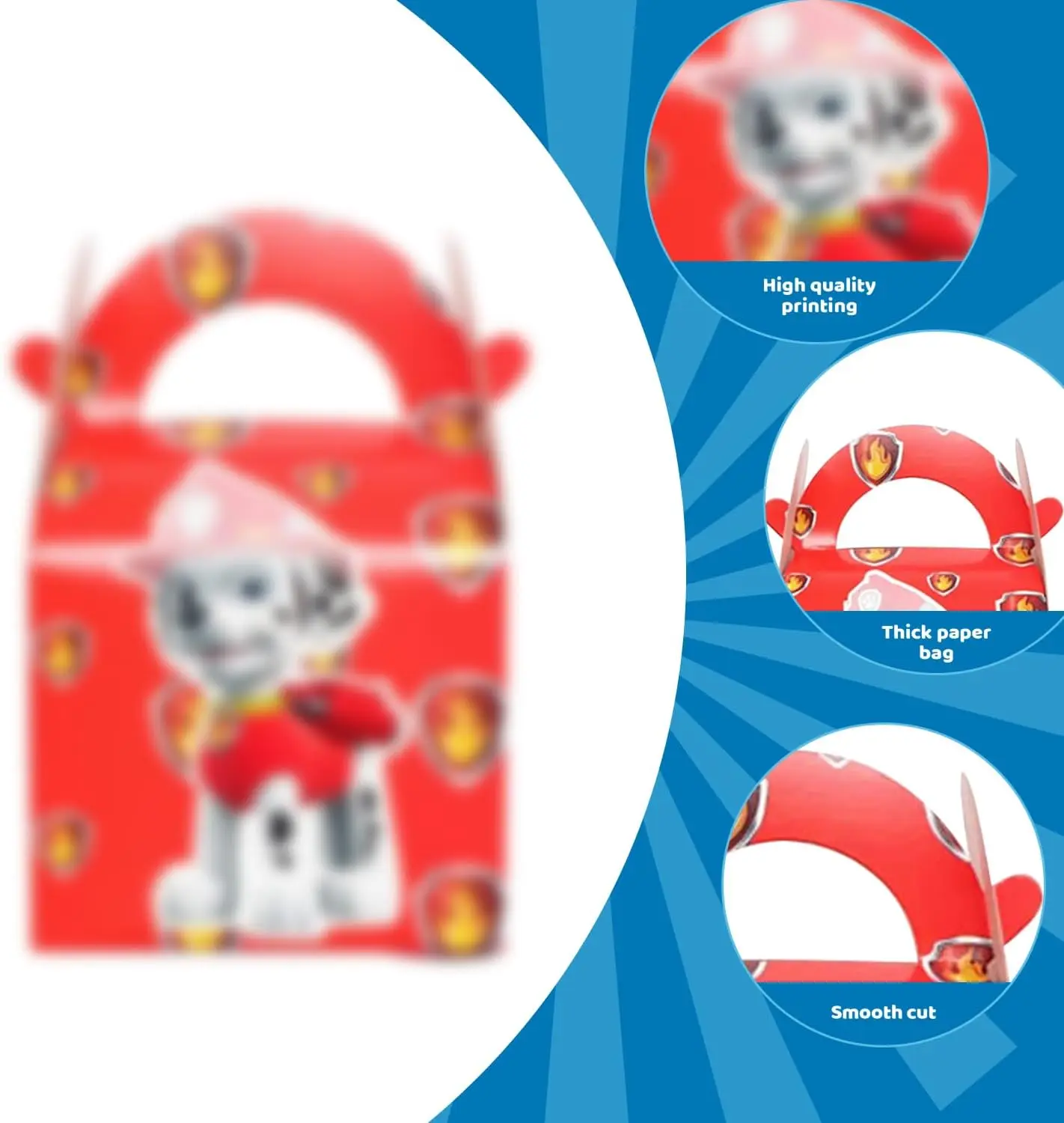 6PCS Paw Patrol Children Birthday Party Candy Box Decoration Supplies Cartoon Chase Skye Disposable Paper Box Boys Girls Gift