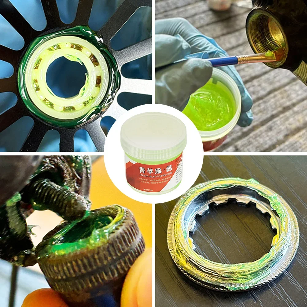 Green Applesause Bearing Grease Premium Bike Grease Mid-axis Pedal Bowl Group Maintenance Lubricant for Mountain Road Bikes