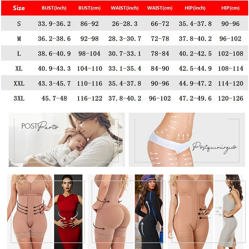 Women's Seamless Girdle Zipper Full Body Shaper Plus Size Bodysuit