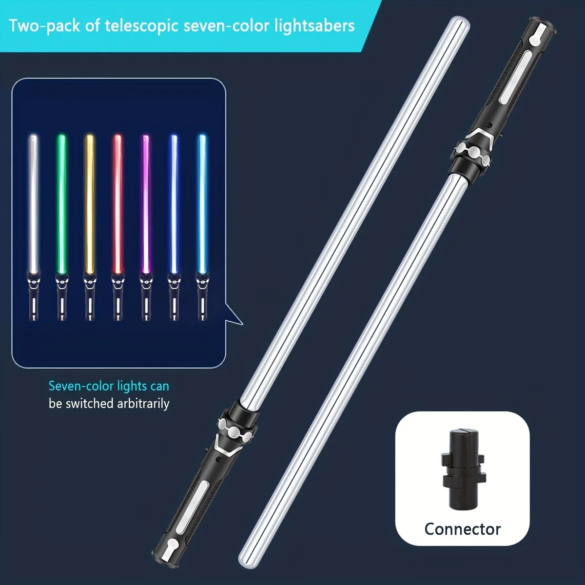 Two-in-one Long Sword Combination Laser Sword War Light Toy Transparent Toy Flash Stick Boys and Girls Plastic