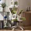 Ergonomic Office Chair M903, High Back Computer Desk Chair With Adjustable Lumbar Support & Headrest, Green Task Chair Comfy, 1