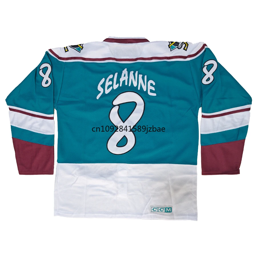 Charlie Conway Jersey 96 Mighty Ducks Jerseys 9 Paul Kariya Jersey 8 Teemu Selanne New Movie Sweater All Stitched Us Size
