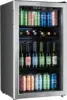 Beverage Refrigerator and Cooler - 120 Can Mini Fridge with Glass Door for Soda Beer or Wine - Small Drink Dispenser Machine for 1