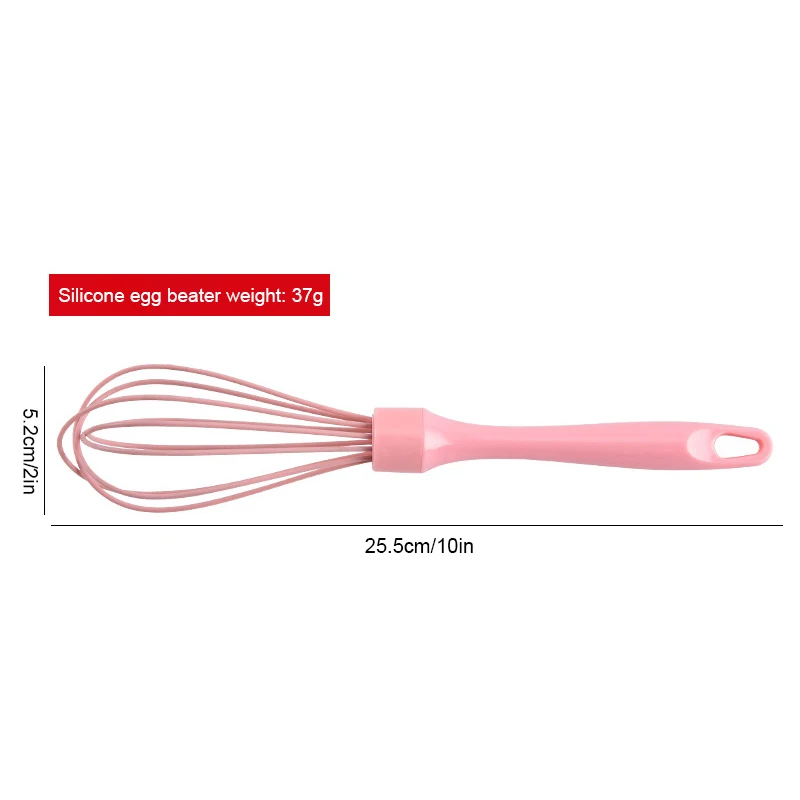 Egg Beater Rotary Whisk Electric Whisk Handheld Electric Whisk Ball Whisk Wire Whisk Egg Yolk Mixer 1PC 25cm Heat Resistant Silicone Hand-Held Egg Whisk Egg Pastry Cooking Baking Mixing Tools