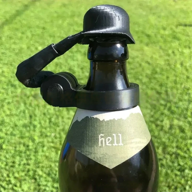 Wine Bottle Cover Festive Soldier Salute Beer Bottle Helmet Reusable Gift Access Holiday Decor