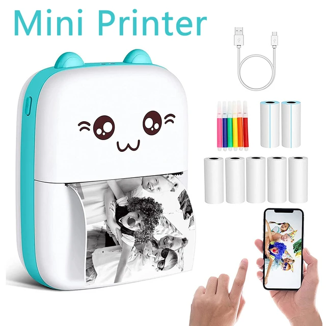 Mini impresora portátil sin tinta, Bluetooth, WiFi, teléfono móvil