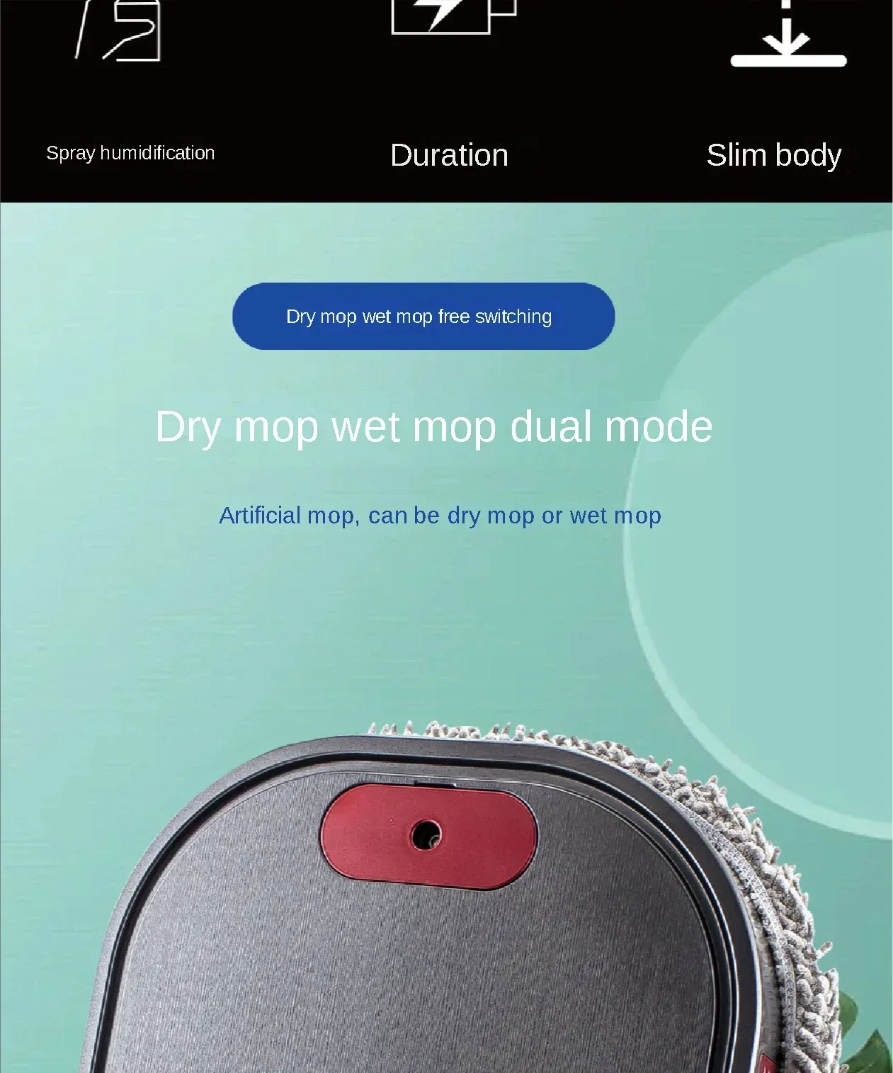 Description Picture 4 of item3 in 1 Robot Vacuum Cleaner Rechargeable Smart Mopping Spray Cleaner Dry and Wet Sweep and Mop Home Mopping Machine
