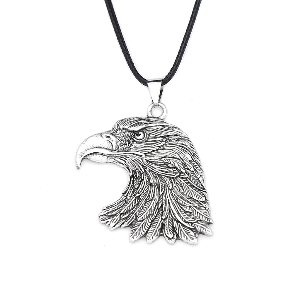 Vintage Zink legierung Mode Adler Anhänger Halskette für Männer Frauen Gothic Biker Tier Halsketten Party Halloween Schmuck Großhandel – Detail 1