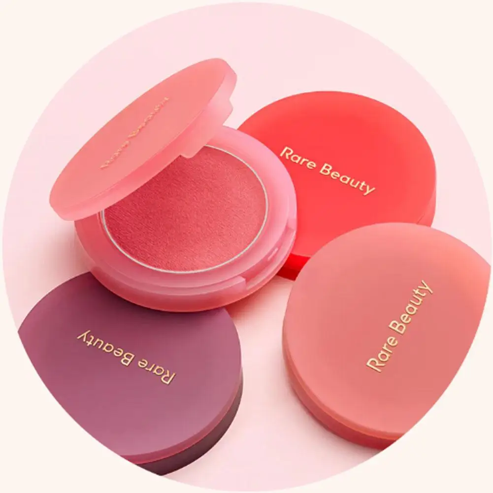 Rara beleza pitada fosco blush creme para em pó cushiony textura saltitante de longa duração natural flush ilumina a tez do rosto 6