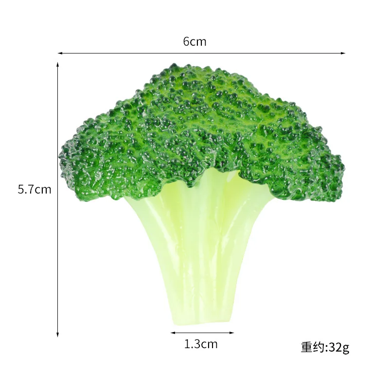 Simulation Broccoli Fake Food Vegetable Kitchen Props Autumn Decoration Hotel Restaurant Window Display Food Model Home Decor