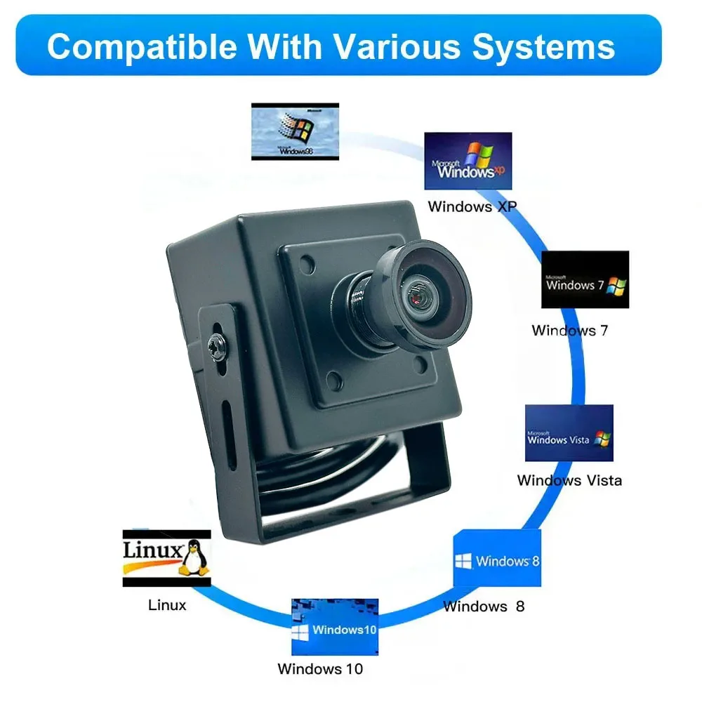 고속 60fps IMX662 미니 USB 카메라 HD 1080P 2MP 왜곡 없는 광각 렌즈 0.001LUX 저조도 UVC OTC USB 웹캠