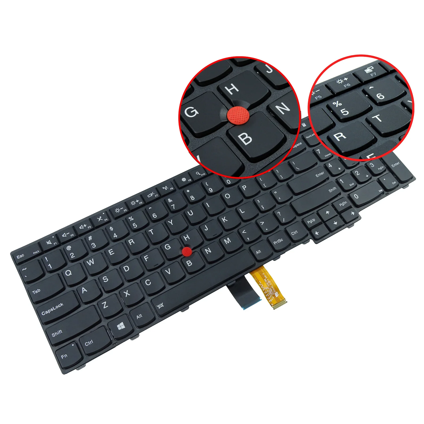 Teclado Portátil para Lenovo Eua ru br kr Layout fr T550 T560 T540 T540p L540 L560 L570 W540 W541 P50s - Imagem 5