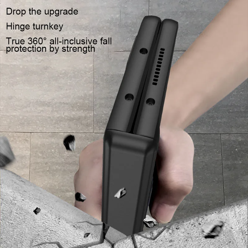 Magnetic Adsorption Hinge Protection Kickstand Phone Case - Hard Plastic Cover