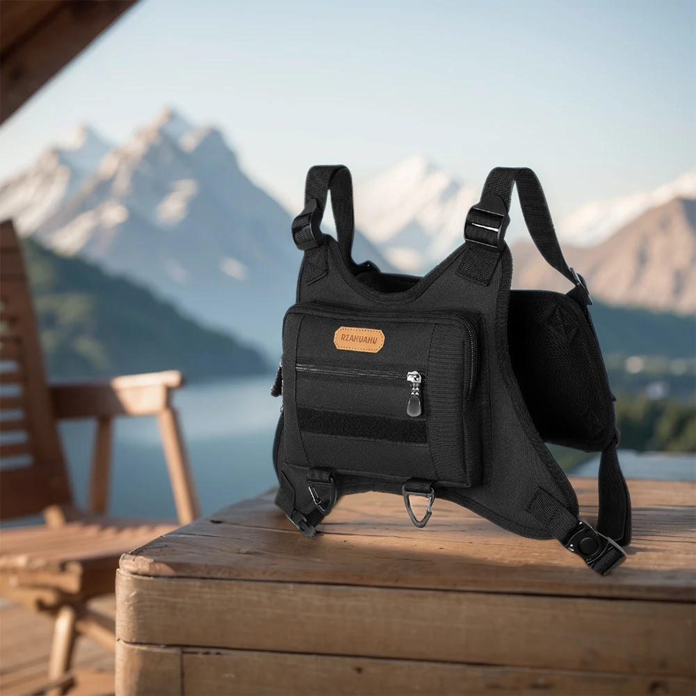 Front Chest Pack Adjustable Strap Fashion Sport Backpack Large Capacity Travel Vest Backpack for Running Travel