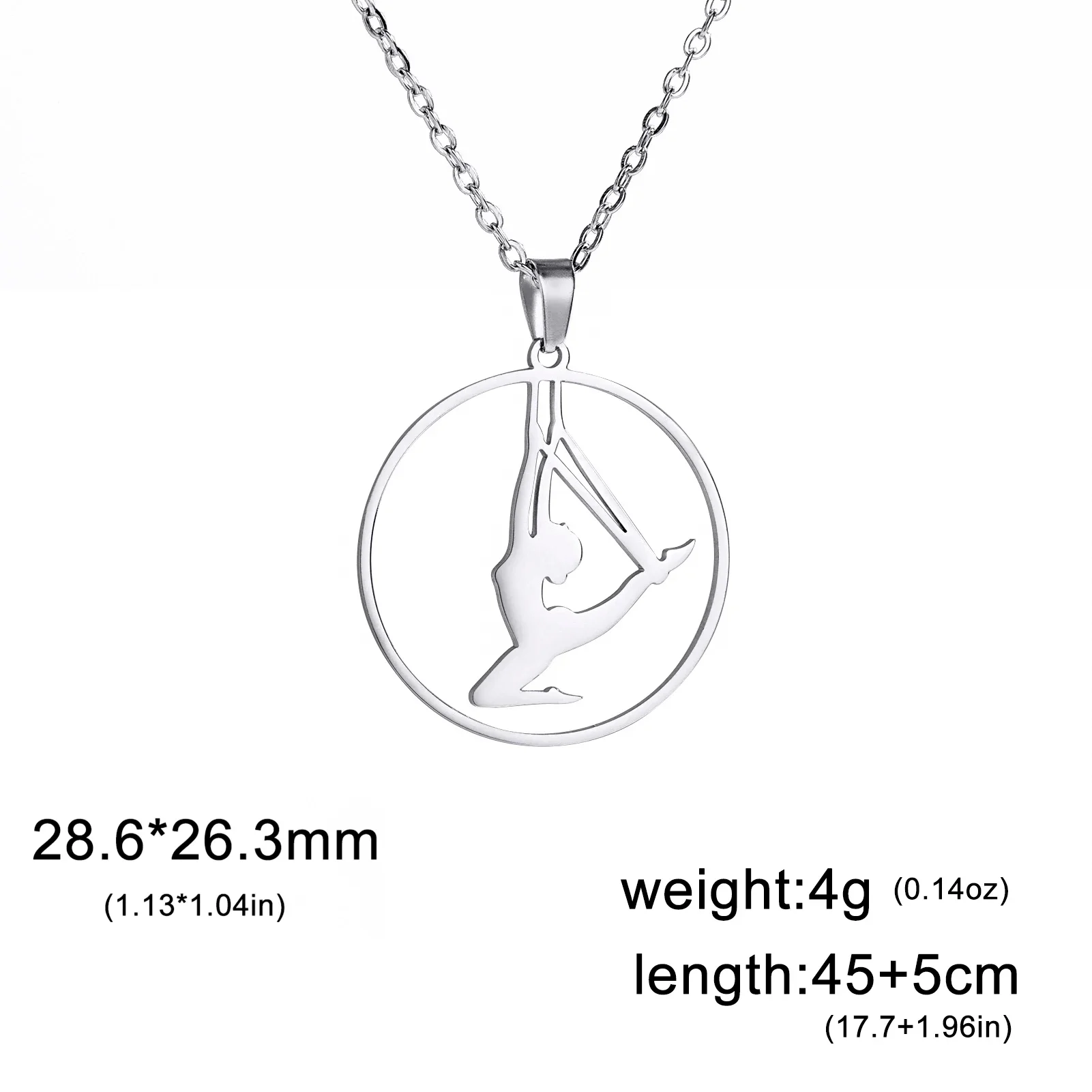 Elegant Rhythmic Gymnastics Stainless Steel Necklace – Trendy 2024 Jewelry