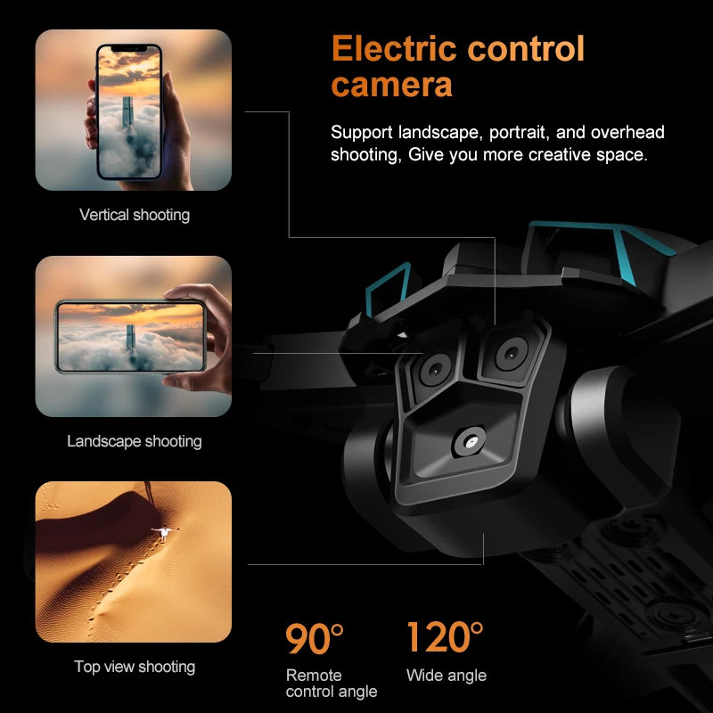 K12Max Remote Control With Screen Display For Real-time Transmission Of Brushless 8K High-definition Aerial Photography HD drone