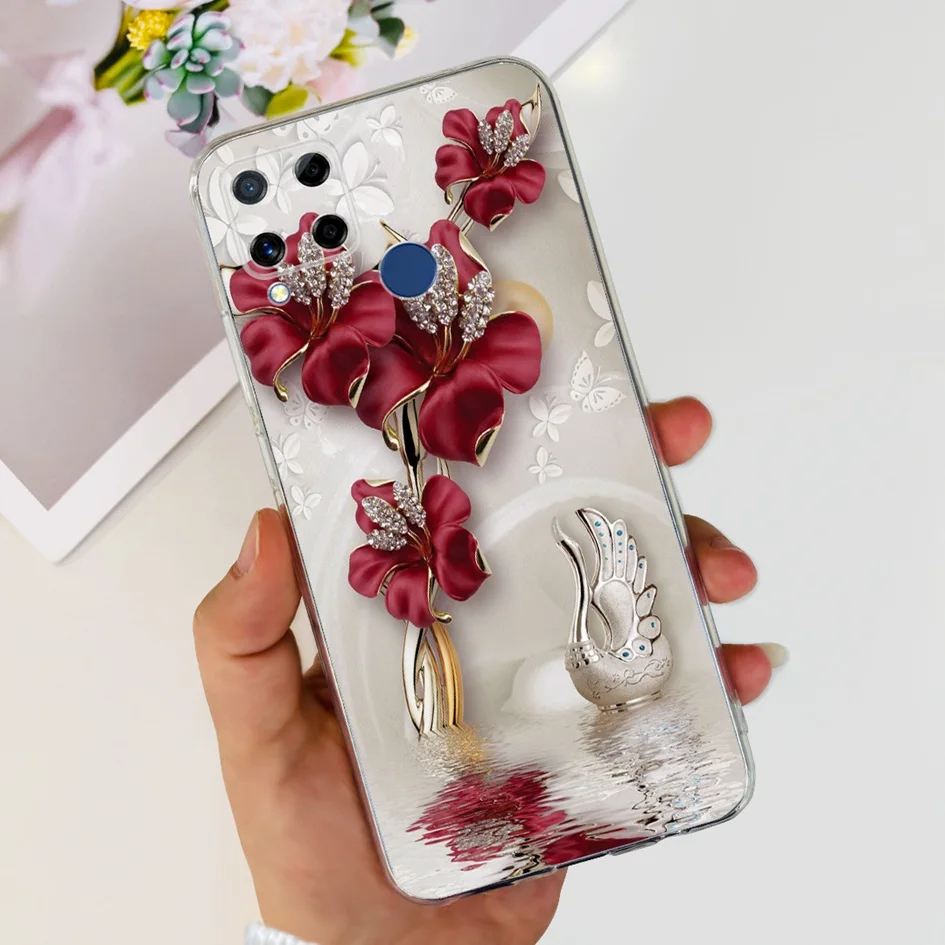 Fashion Marble Butterfly Flower Soft TPU Phone Case Silicone Cover