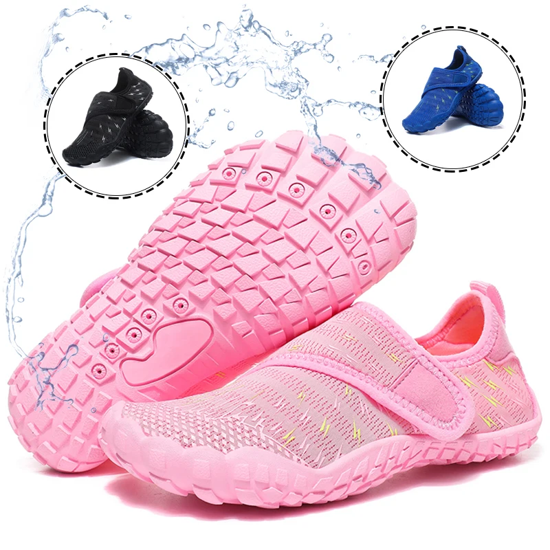 Children Water Sports Shoes Quick-Dry Aqua Shoes Breathable Upstream Wading Beach Swimming Diving Barefoot Surfing Sneaker water shoes,aqua shoes,barefoot shoes