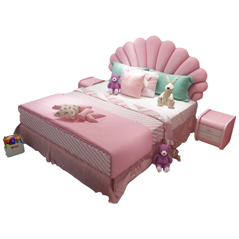 Cama de concha Rosa creativa para niños y niñas, cama doble de Hotel de  estilo europeo, 1,2 metros, apartamento pequeño, punto de cama de princesa  - AliExpress