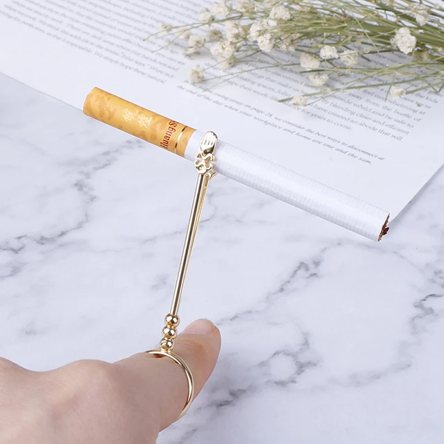 Porte-Cigarette avec anneau et pince à doigt, accessoire de fumer pour  homme et femme, cadeau pour petit ami - AliExpress