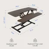 35" Height Adjustable Standing Desk Converter Sit-to-Stand Desk Riser for Home and Office Computer Workstation with  Wide 3