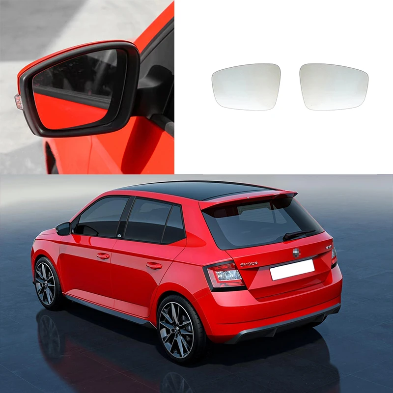 

Автомобильные аксессуары для Skoda Fabia 2015-2017 / Rapid 2018-2020, автомобильные зеркальные линзы заднего вида, светоотражающие линзы, стекло с подогревом