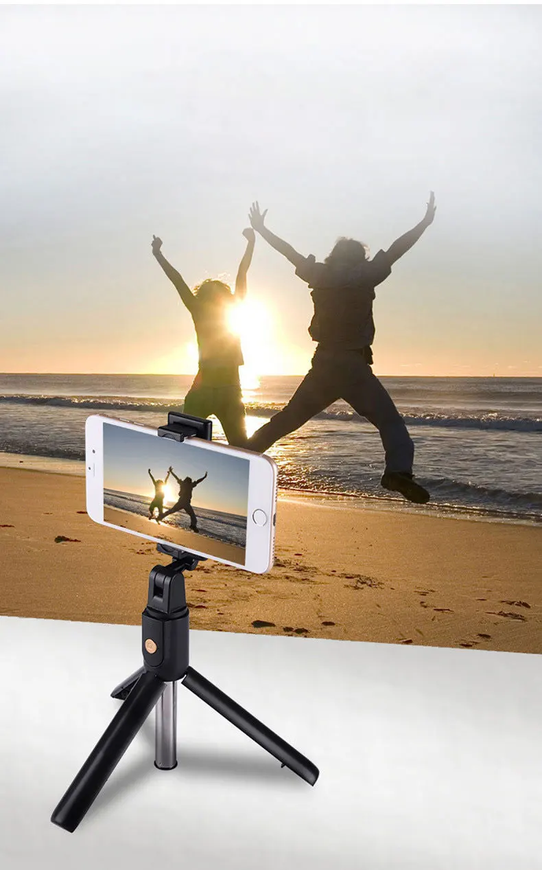 K07 Selfie stick wireless compatibile con Bluetooth, mini treppiede pieghevole, monopiede espandibile con telecomando per cellulare_voghion.com