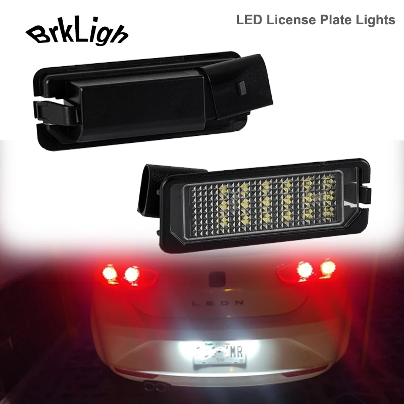 

2Pcs Canbus LED License Plate Lights For Seat Leon MK2 MK3 Altea Ibiza MK4 MK5 Toledo Exeo Skoda Superb Car Number Plate Lamps