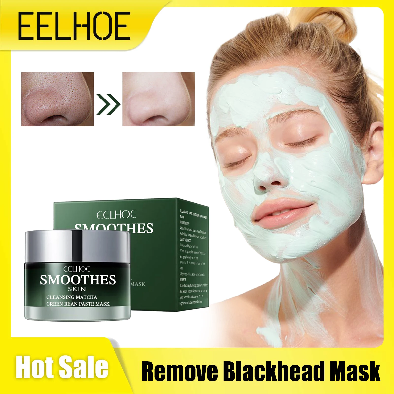 Blackhead Remover Facial Mask Acne Treatment Oil Control Shrink Pore Washable Whitening Moisturizing Deep Cleaning Clay Mud Mask auquest facial masks blackhead black dots remover face mask acne treatment pink deep cleansing whitening clay mask skin care