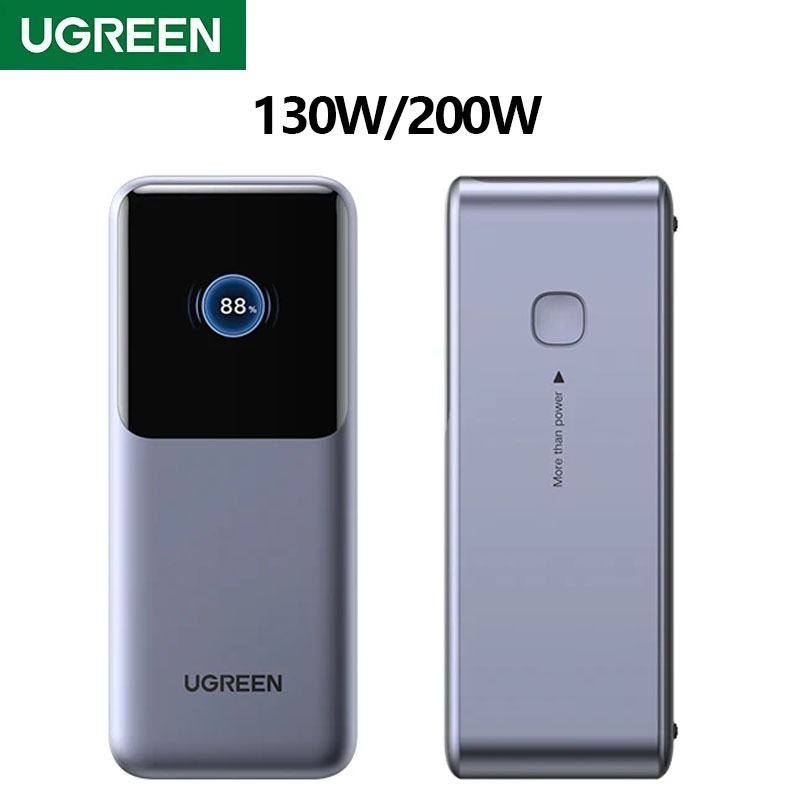 UGREEN Nexode 200W Power Bank 25000mAh Portable Charger 130W 20000mah PD External Battery for Cellphone Laptop CCC Certified