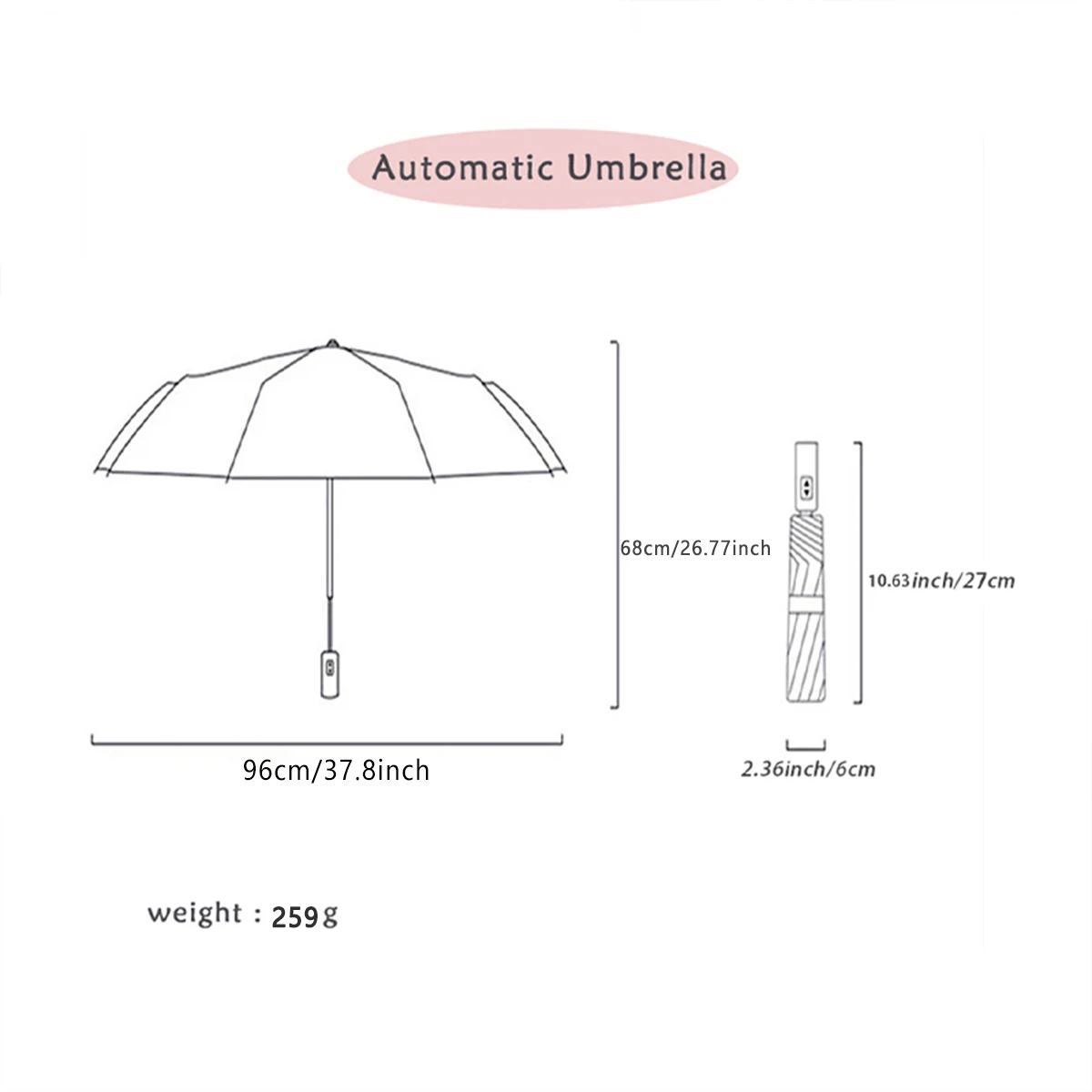 Extra Large Umbrella 8-Rib Design Double-Sided UV Protection Manual Open for Family Outdoor sun umbrella
