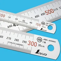Japan Shinwa 15 / 30 cm  stainless steel ruler Non-Glare thickened steel ruler high precision 1