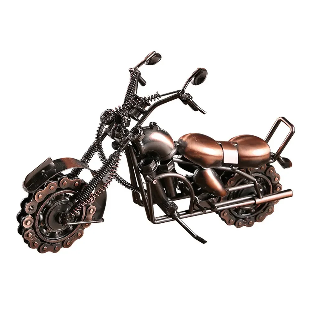 Retro Iron Motorcycle Ornament Motorcycle Model Home Ornament Metal Art Sculpture Toy Car Children's Birthday Gift Collection images - 6