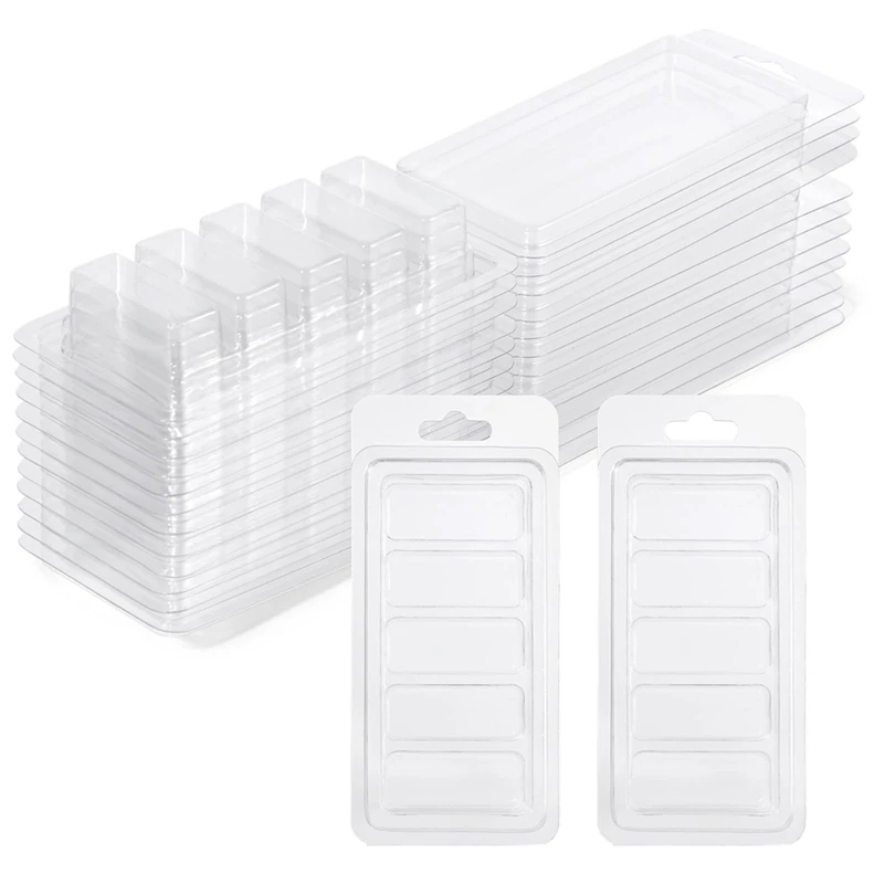 Stampo Per Cera A Conchiglia 6 Cuori - Contenitore In Plastica Trasparente Per Candele, Cera Melt E Torte Di Cera - Stampo Per Cioccolato E Caramelle Fai Da Te