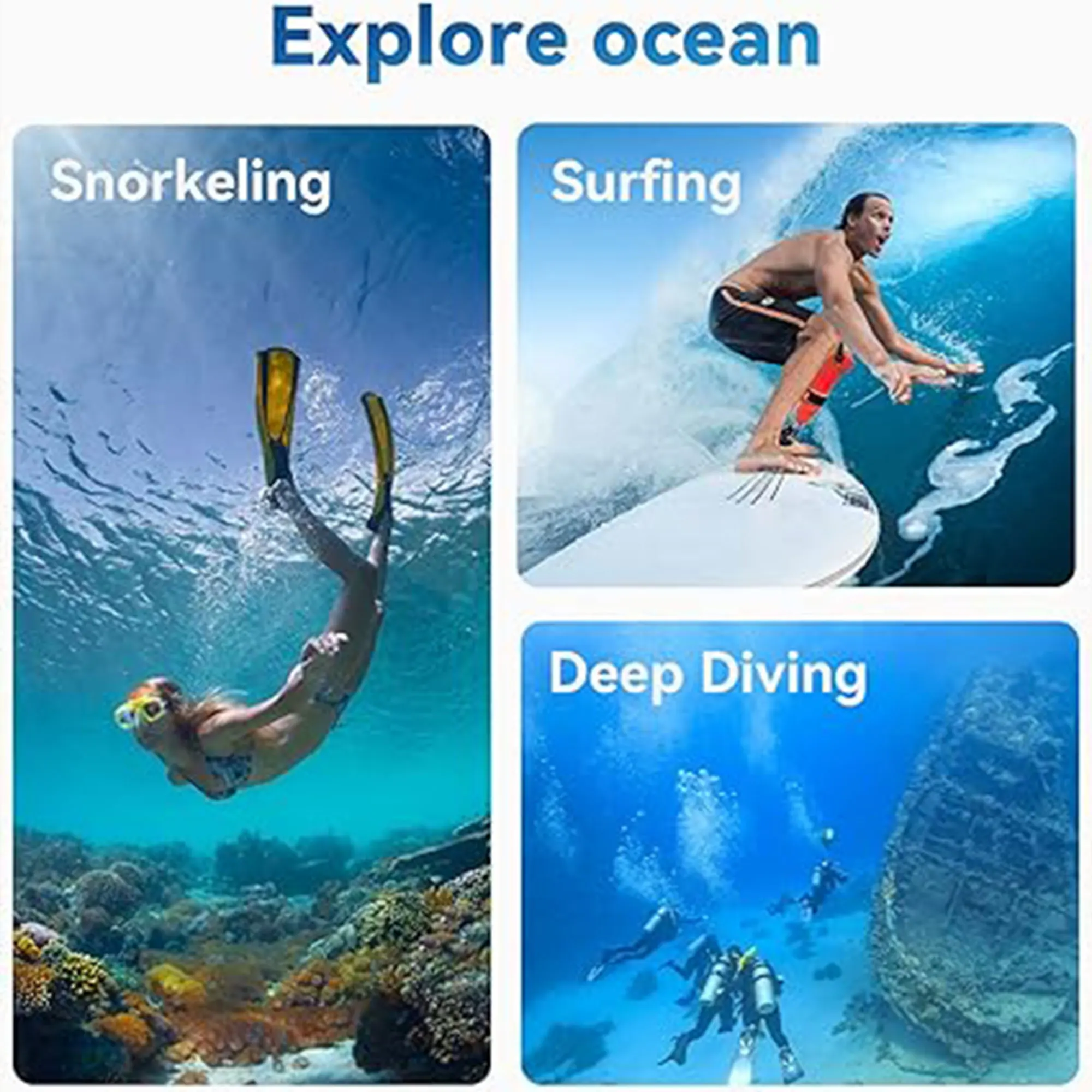 Durable 196FT Waterproof Diving Case for Action Cameras - Ideal for Snorkeling and Underwater Adventures