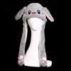 Women's Cute Beanies Hat Animal Rabbit Ears Glowing Moving Short Plush Warm Skullies Cap Autumn Winter Outdoor Travel Casual Hat 5