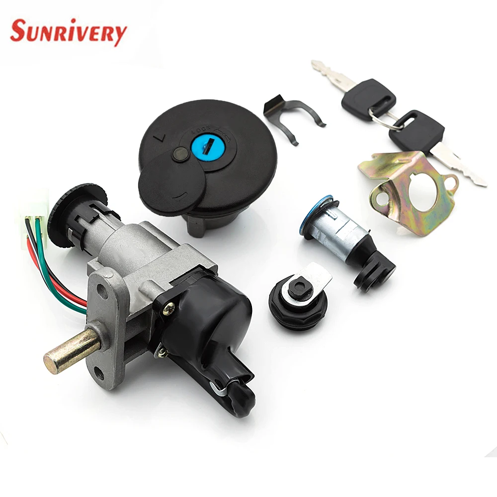 

Выключатель зажигания, крышка бензобака, набор ключей для замка сиденья для газового скутера, 50 куб. См 150 куб. См 139QMB GY6, мопеда Vento Sunl Adly 4 Pin