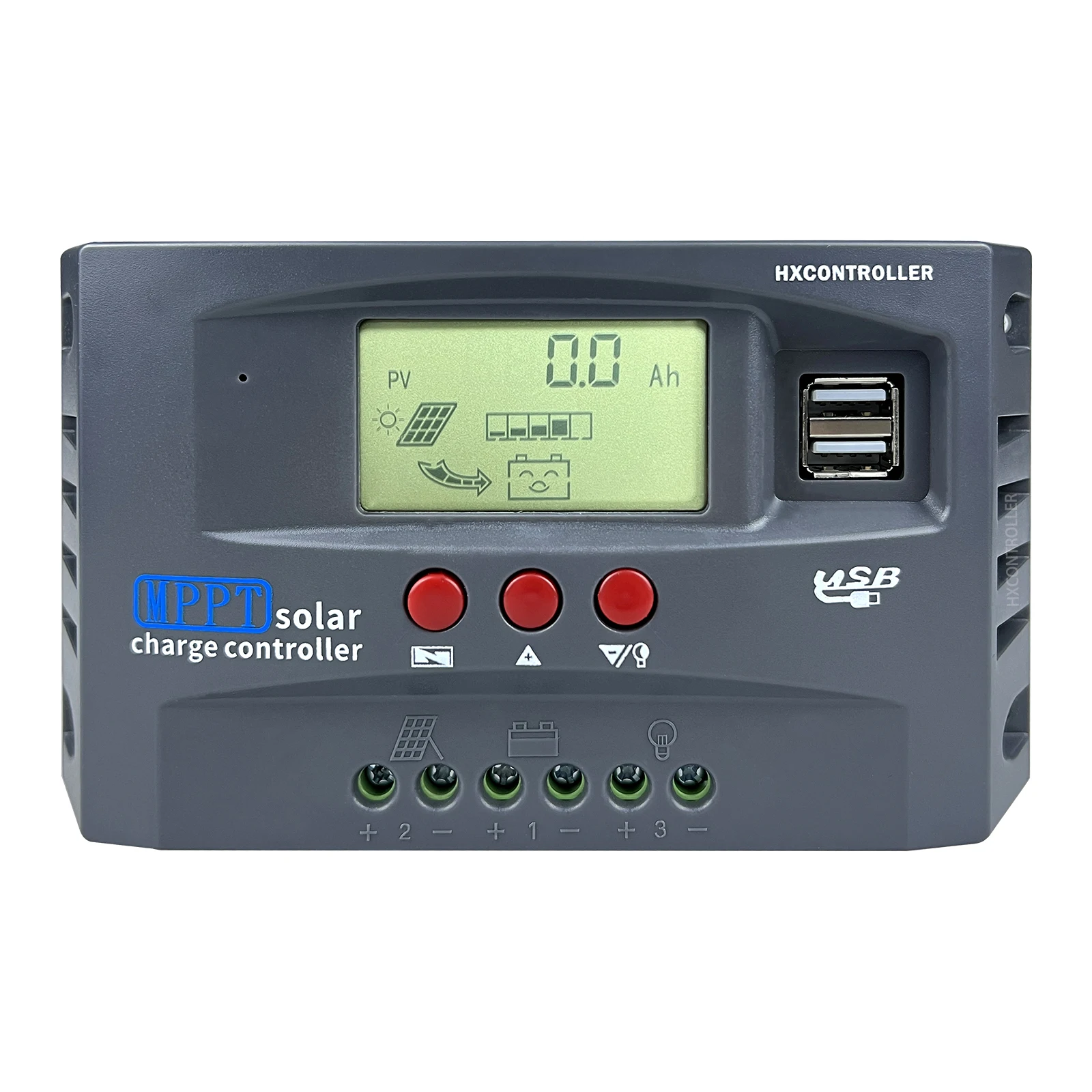 MPPT 10A 20A 30A Solar Charge Controller, User-friendly fixed LCD display with adjustable settings meets diverse application needs.