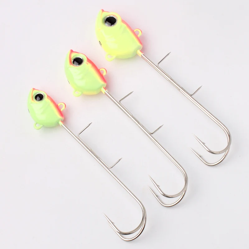 Kawa 1pc Tianya Fishing Hook Jigging Head 40g/60g/80g Crank Hook With Big Fish Eyes Saltwater Hooks For Hairtail Cutlassfish